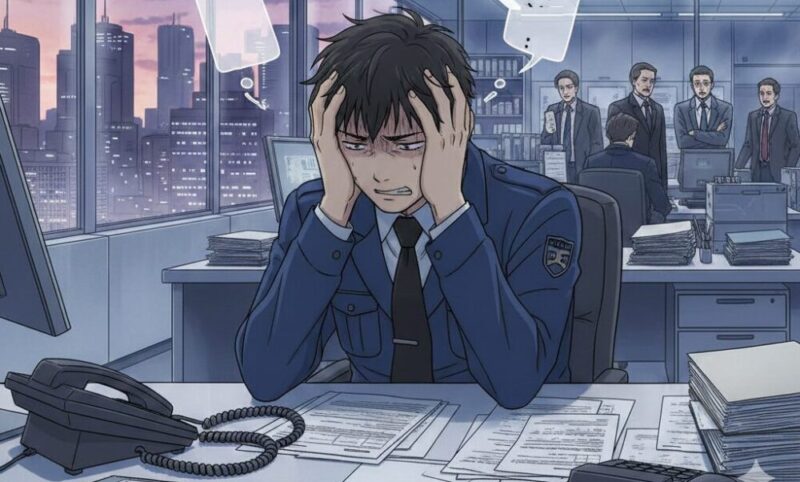 警備兼任ビルメンの様子