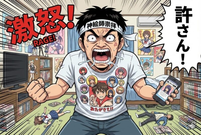 怒る異常独身男性