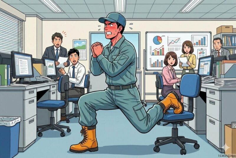 ビルメンの待機時間中にブルガリアンスクワットで筋トレ